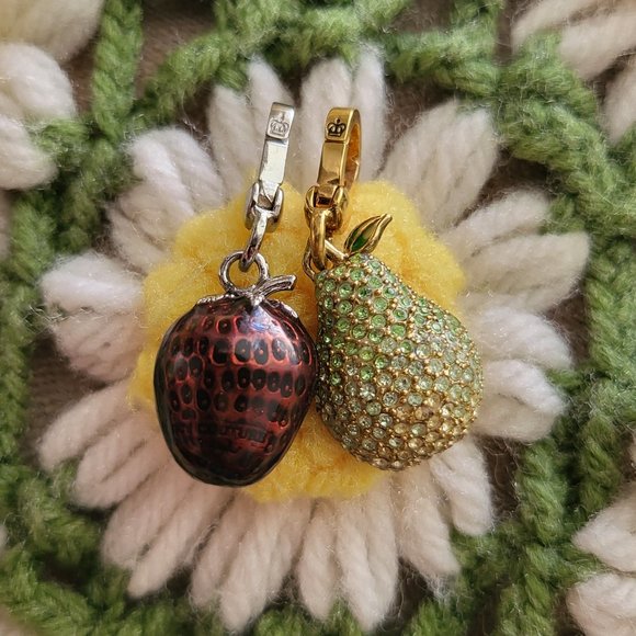 Juicy Couture Jewelry - ❗ SEMI-FLAWED ❗ Juicy Couture Fruit Charm Bundle (Strawberry + Pear)